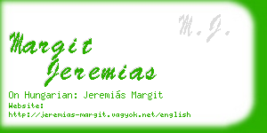 margit jeremias business card